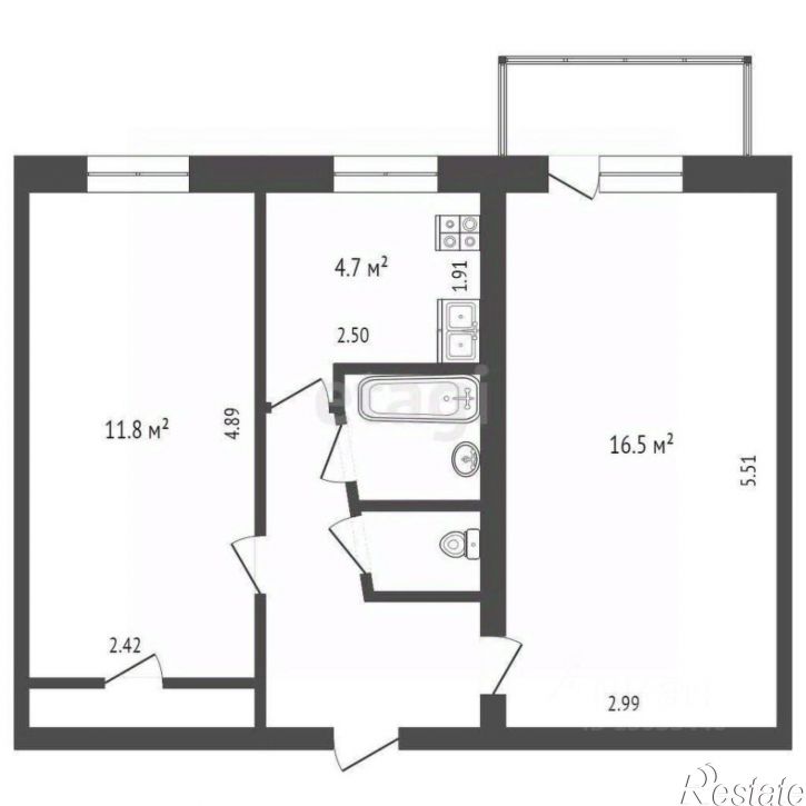 2-комн квартира улица Малышева, 22,  д. 22