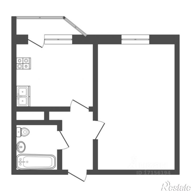 1-комн квартира Арктическая улица, 7 к1,  д. 7 к1