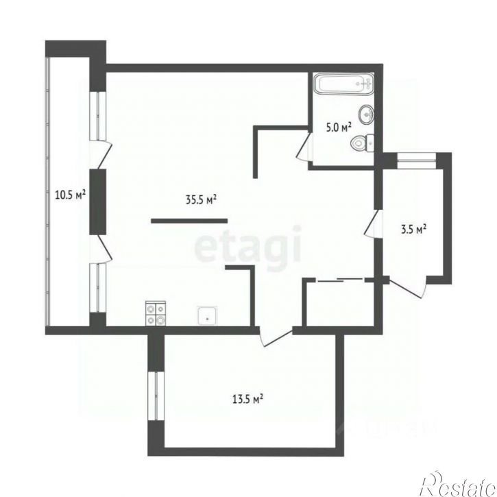 2-комн квартира улица Эрвье, 30 к3,  д. 30 к3
