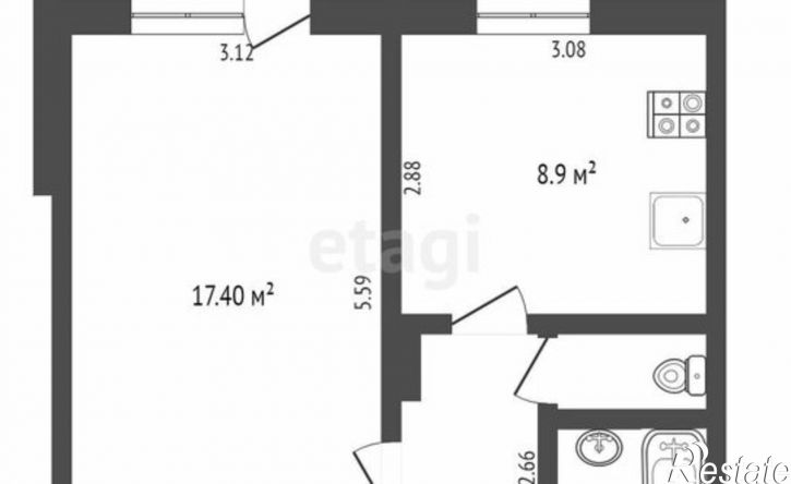 1-комн квартира Заречный проезд, 31,  д. 31