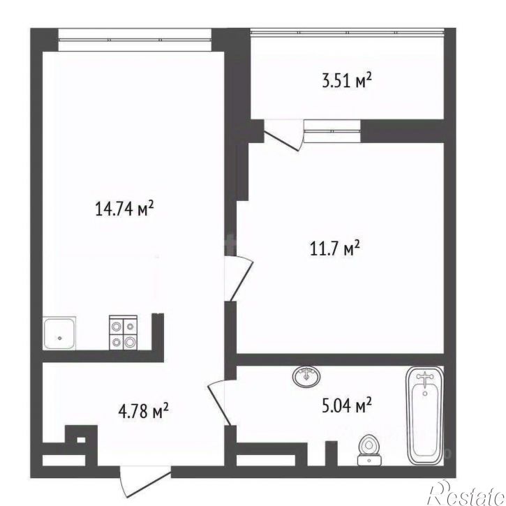1-комн квартира ул 50 лет Октября, 57б 2,  д. 57б 2,  к. 2