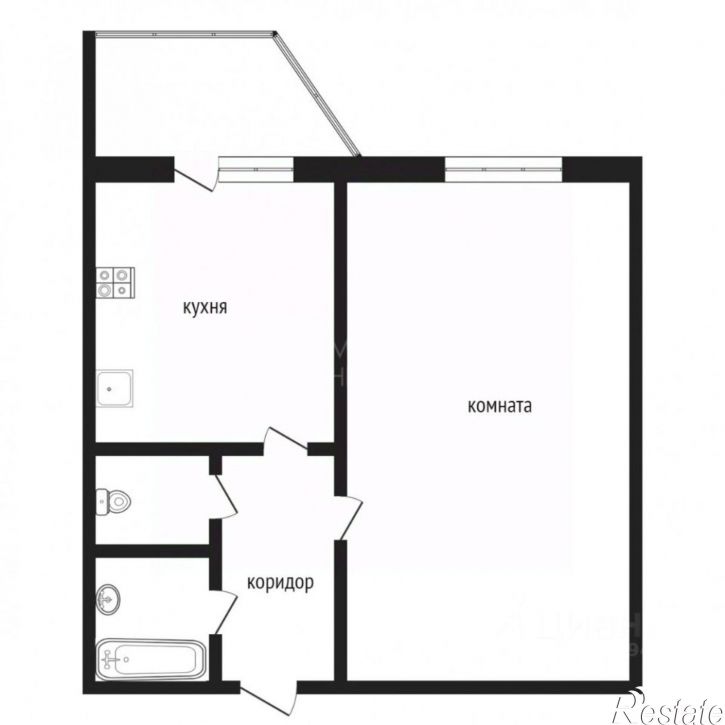 1-комн квартира ул Арктическая, 1 1,  д. 1 1,  к. 1