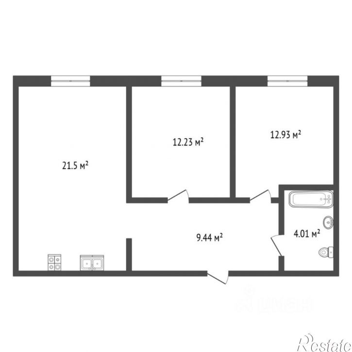2-комн квартира улица Павла Никольского, 10 к1,  д. 10 к1
