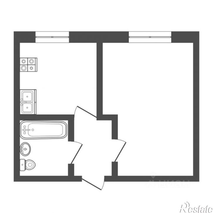 1-комн квартира улица Мельникайте, 80,  д. 80