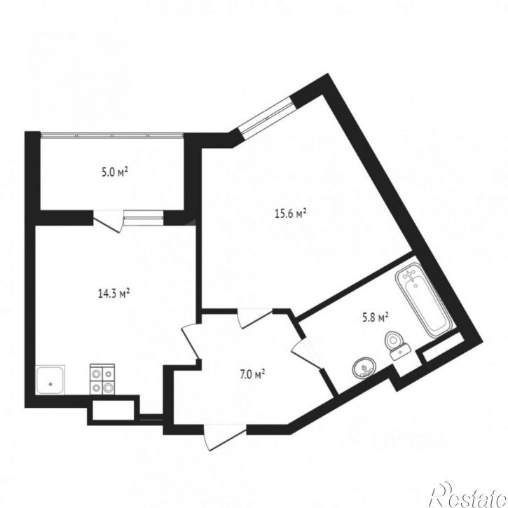 1-комн квартира улица Пожарных и спасателей, 3 к1,  д. 3 к1