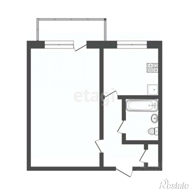 1-комн квартира Станционная улица, 16Б,  д. 16Б