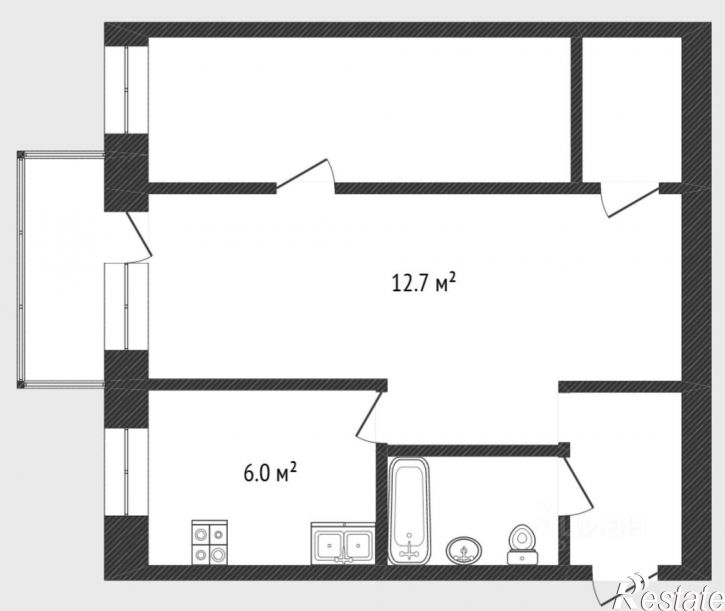 2-комн квартира улица Свердлова, 2,  д. 2
