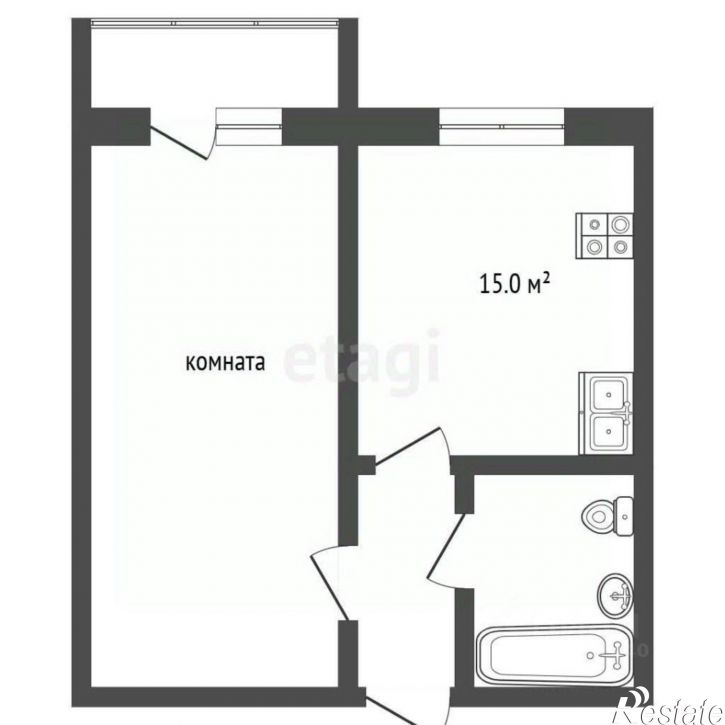 1-комн квартира улица Монтажников, 38,  д. 38