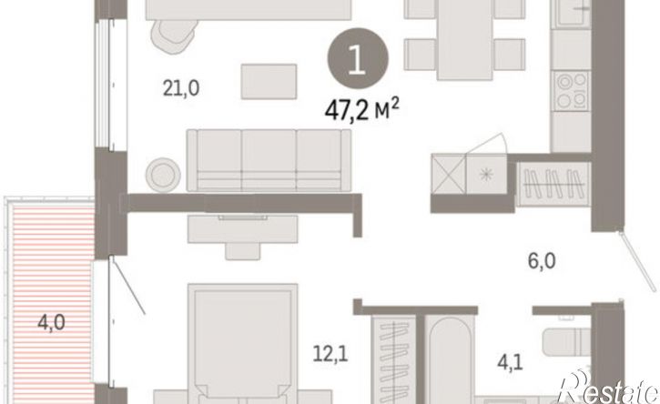 2-комн квартира в новом доме Минская улица, 92 к2,  д. 92 к2