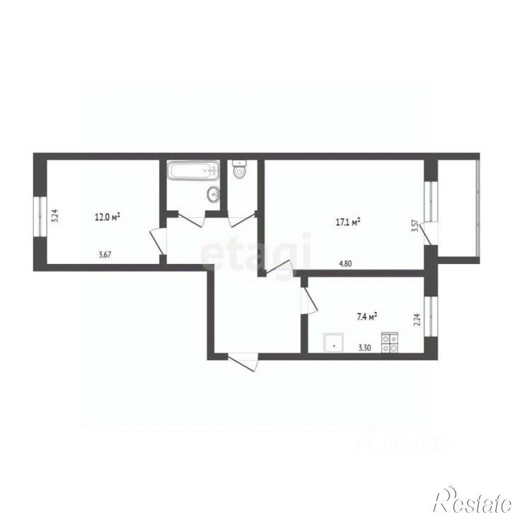 2-комн квартира ул Димитрова, 88,  д. 88
