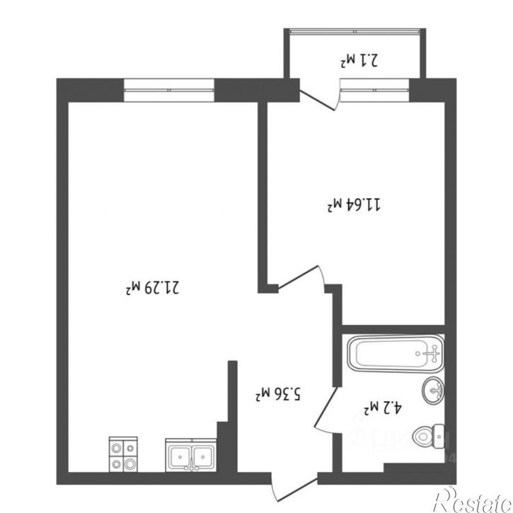 1-комн квартира ул Сергея Свиридова, 11 2,  д. 11 2,  к. 2
