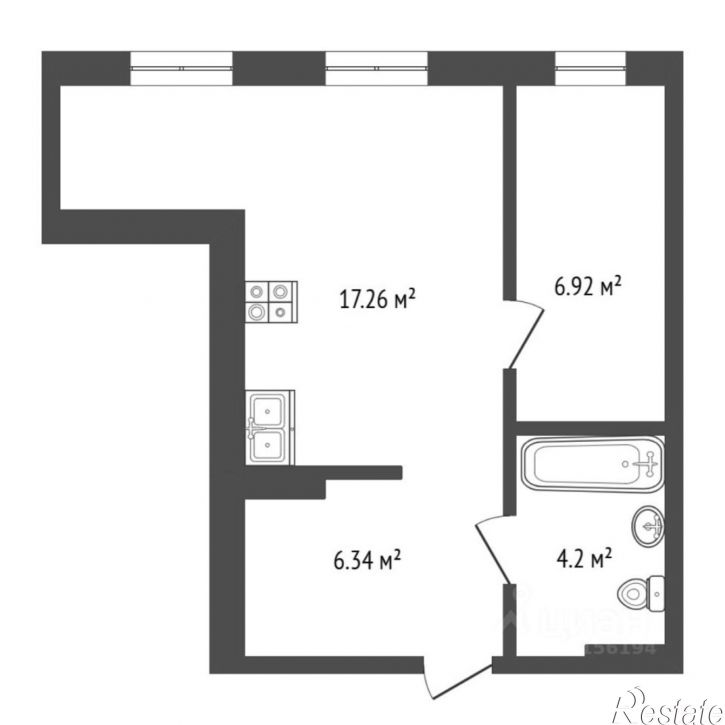 1-комн квартира ул Сергея Свиридова, 11 2,  д. 11 2,  к. 2