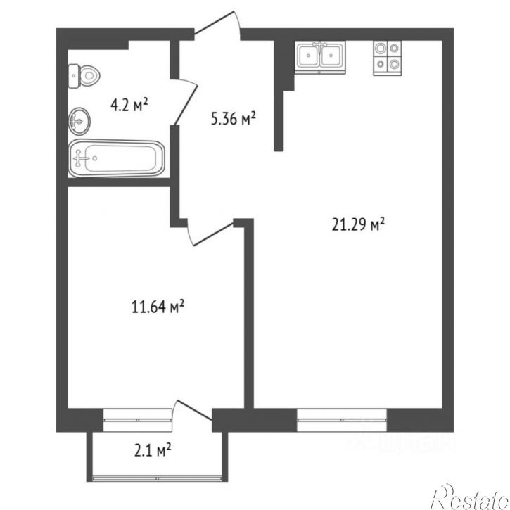 1-комн квартира ул Сергея Свиридова, 11 2,  д. 11 2,  к. 2