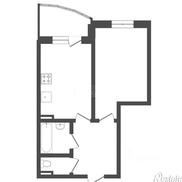 1-комн квартира улица Мельникайте, 2 к8,  д. 2 к8