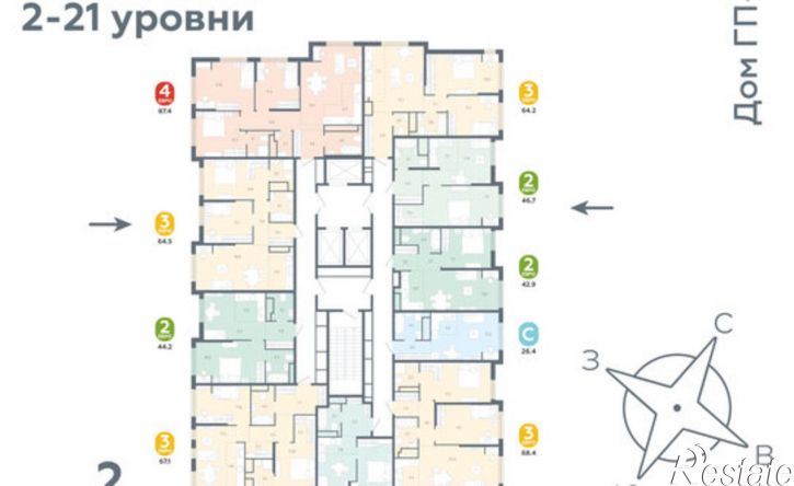 1-комн квартира в новом доме Лесопарковая улица, 17,  д. 17
