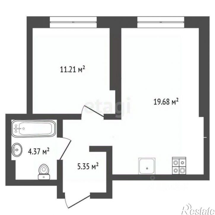 1-комн квартира ул Алматинская, 6,  д. 6