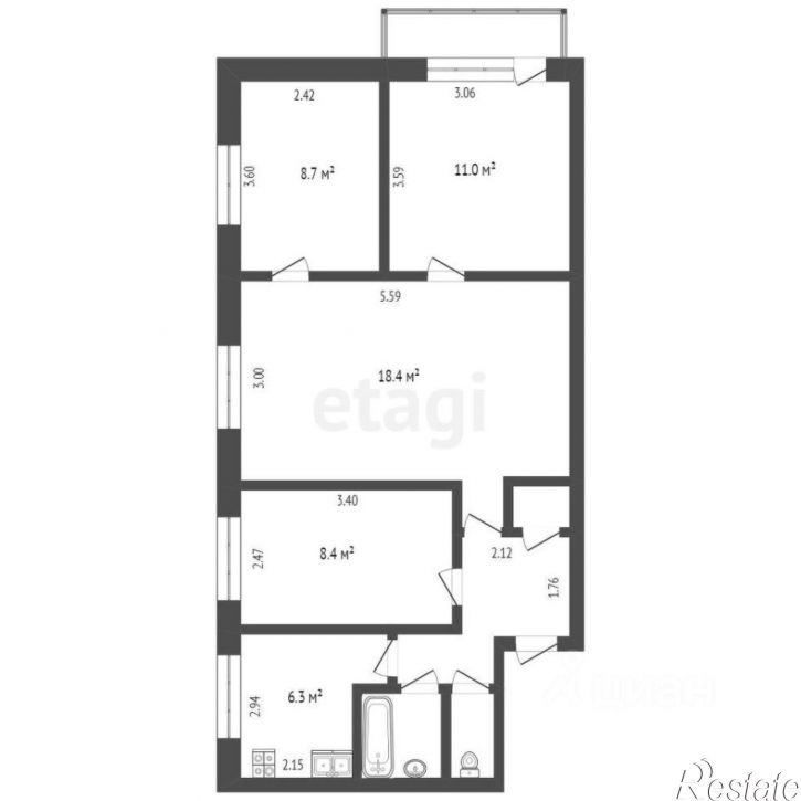 4-комн квартира ул Садовая, 111,  д. 111