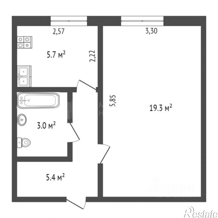 1-комн квартира улица 9 Января, 4,  д. 4