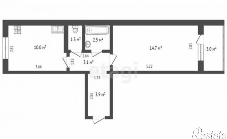 1-комн квартира Западносибирская улица, 14,  д. 14