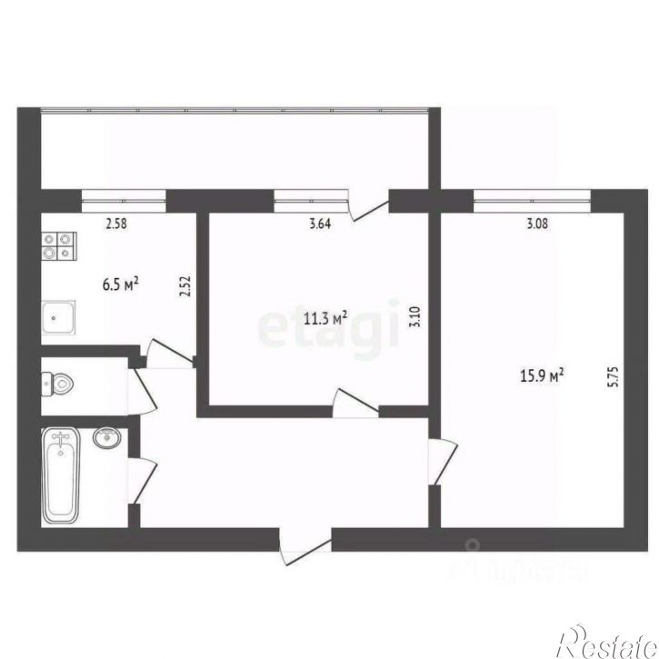 2-комн квартира ул Одесская, 18а,  д. 18а