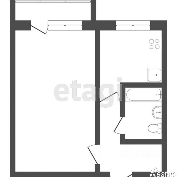 1-комн квартира ул Котовского, 52б,  д. 52б