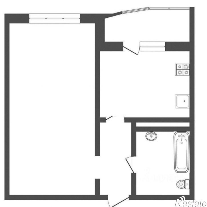 1-комн квартира ул Константина Посьета, 11 1,  д. 11 1,  к. 1