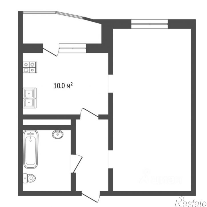 1-комн квартира ул Константина Посьета, 11 1,  д. 11 1,  к. 1