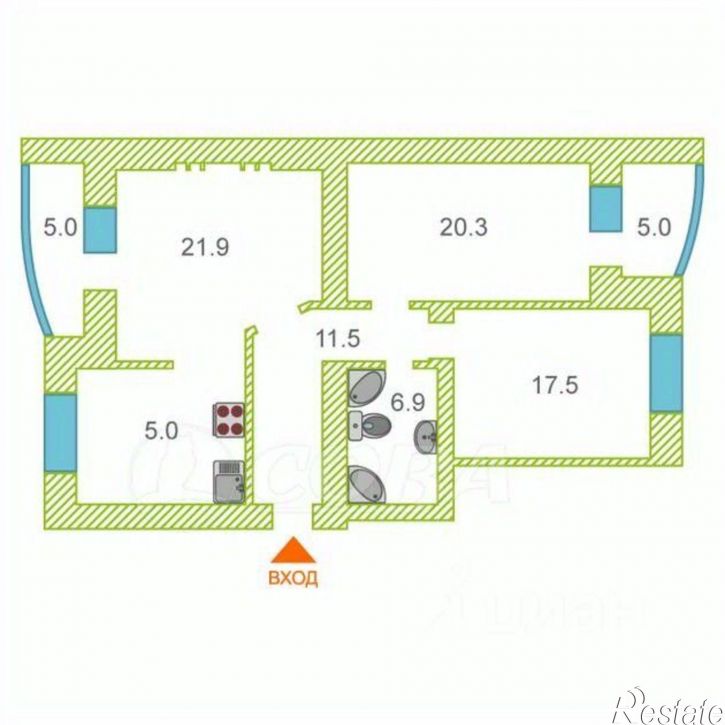 3-комн квартира ул Баумана, 31/2,  д. 31/2