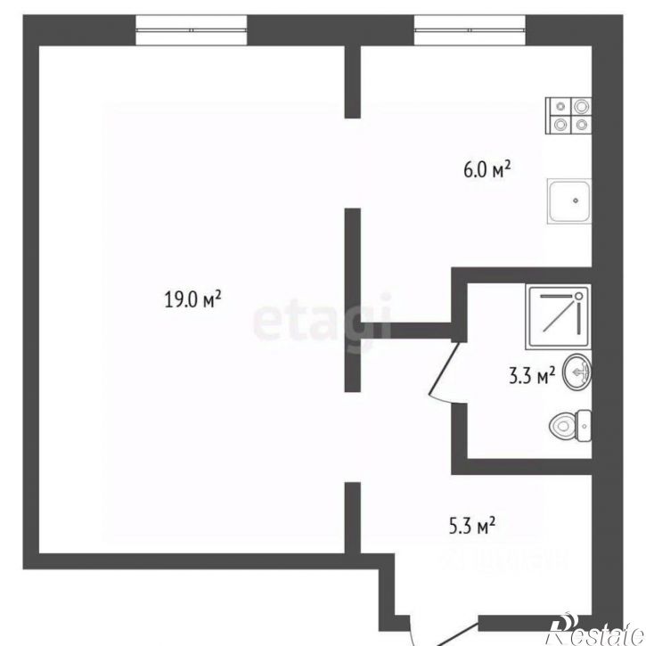 1-комн квартира улица Коммунаров, 4,  д. 4