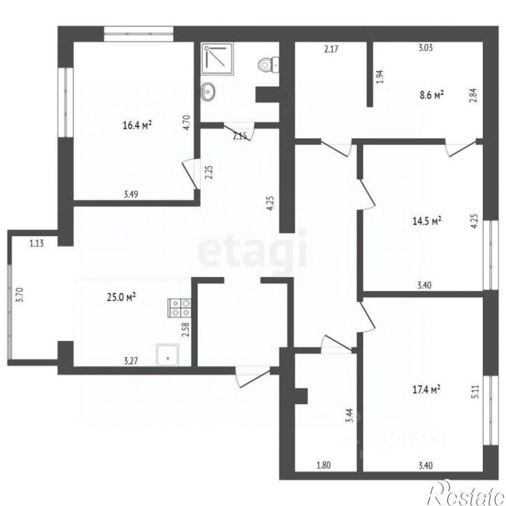 5-комн квартира Олимпийская улица, 8 к2,  д. 8 к2