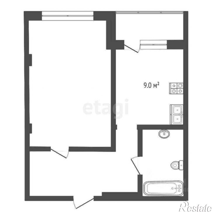 1-комн квартира улица Федюнинского, 58,  д. 58