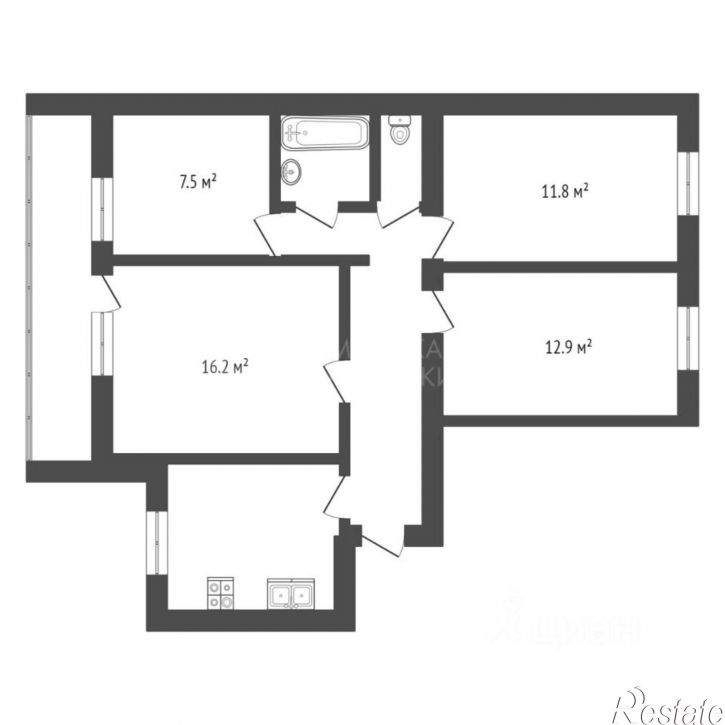 4-комн квартира Профсоюзная улица, 17,  д. 17