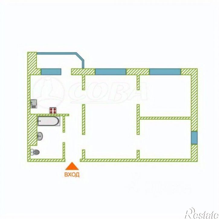 3-комн квартира улица Федюнинского, 58 к2,  д. 58 к2