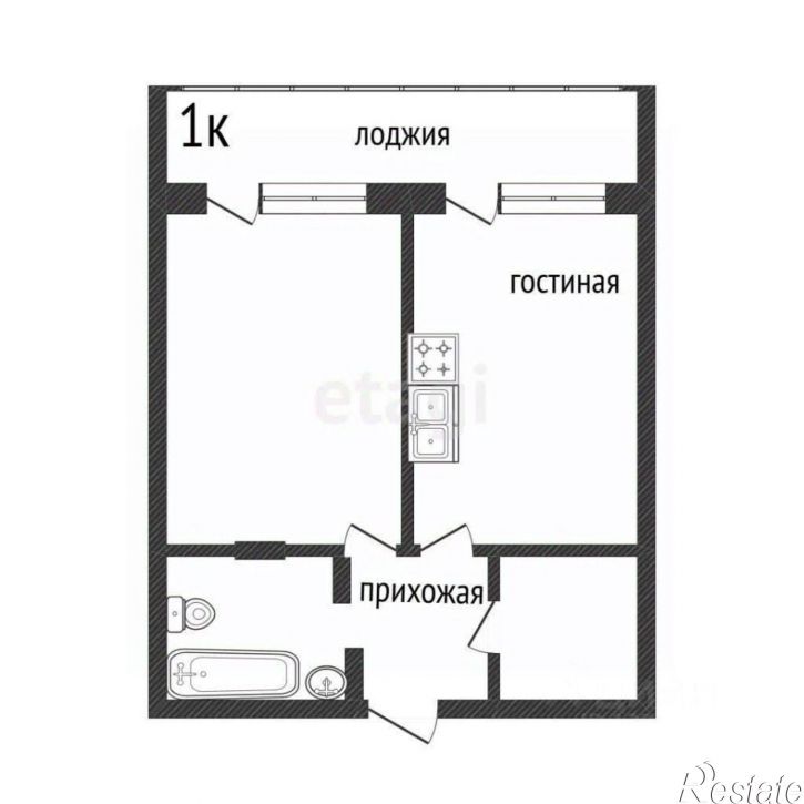 1-комн квартира Суходольская улица, 14,  д. 14