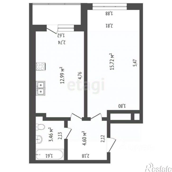 1-комн квартира ул Ставропольская, 97,  д. 97