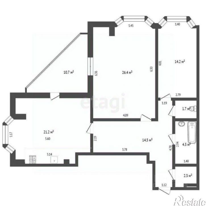 2-комн квартира улица Самарцева, 8,  д. 8