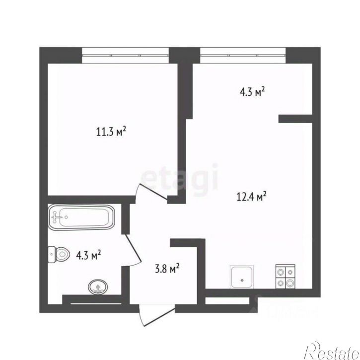 1-комн квартира улица Евгения Войнова, 3 к1,  д. 3 к1