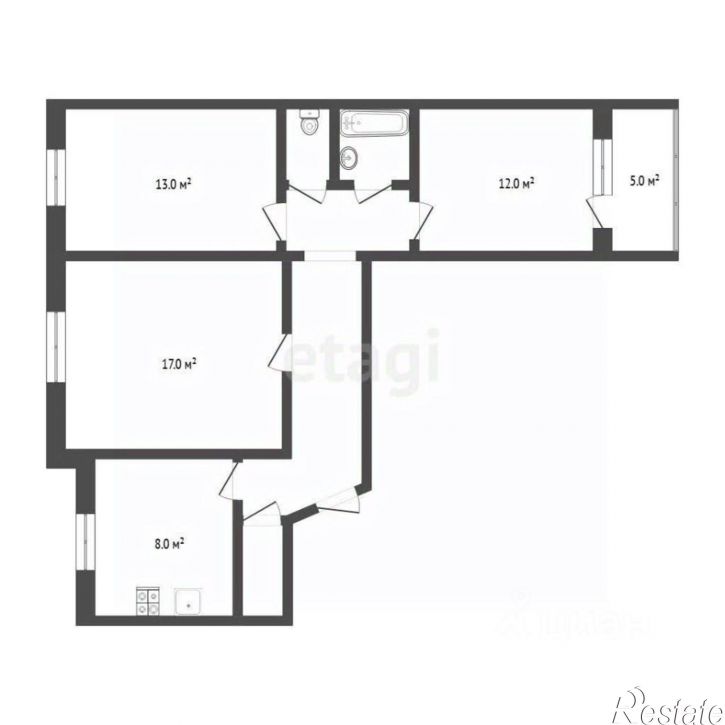 3-комн квартира Широтная улица, 21,  д. 21