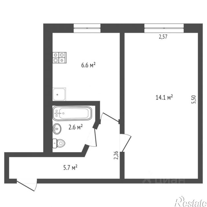 1-комн квартира улица Ватутина, 10,  д. 10