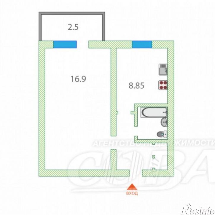1-комн квартира ул Энергетиков, 51 А,  д. 51 А,  к. А