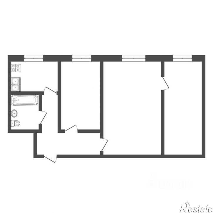 3-комн квартира ул Пермякова, 14,  д. 14