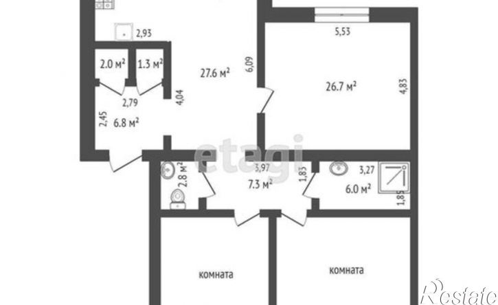 3-комн квартира ул Валерии Гнаровской, 10 4,  д. 10 4,  к. 4