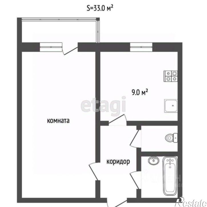 1-комн квартира ул Депутатская, 95,  д. 95