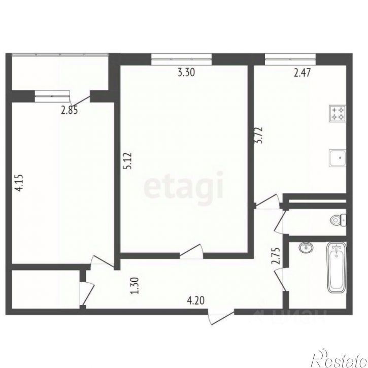 2-комн квартира ул Щербакова, 86а,  д. 86а