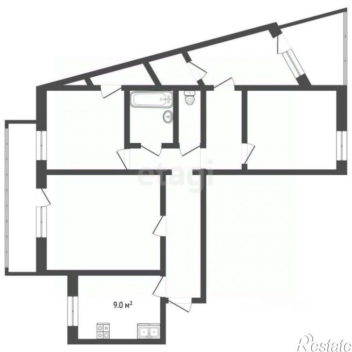 4-комн квартира ул Федюнинского, 7а,  д. 7а