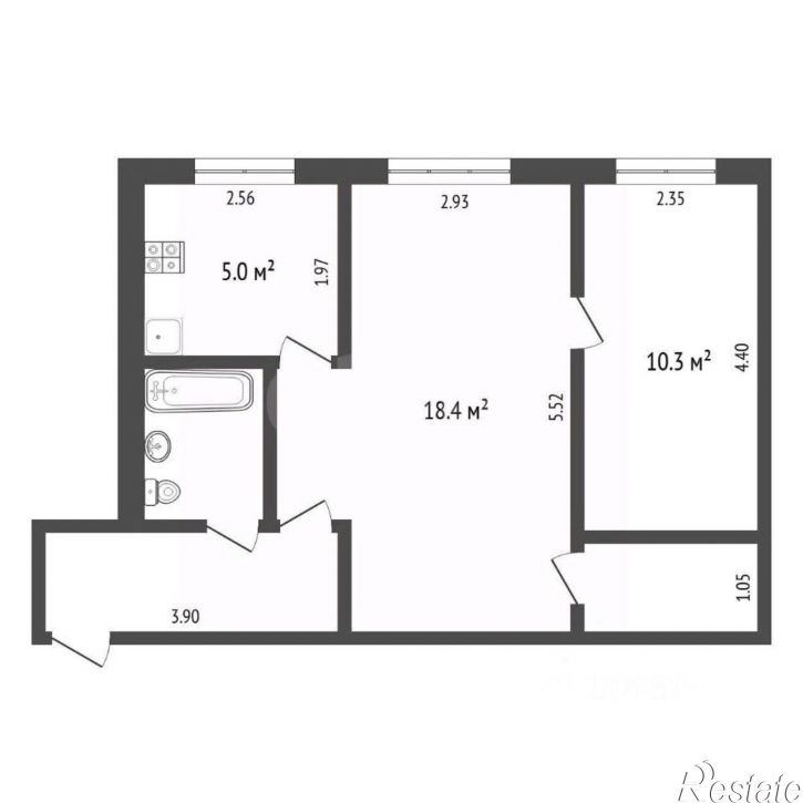 2-комн квартира ул Луначарского, 36 3,  д. 36 3,  к. 3