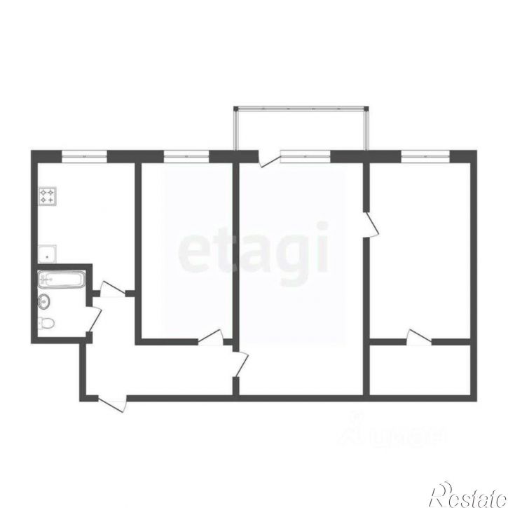 3-комн квартира ул Заводская, 2,  д. 2