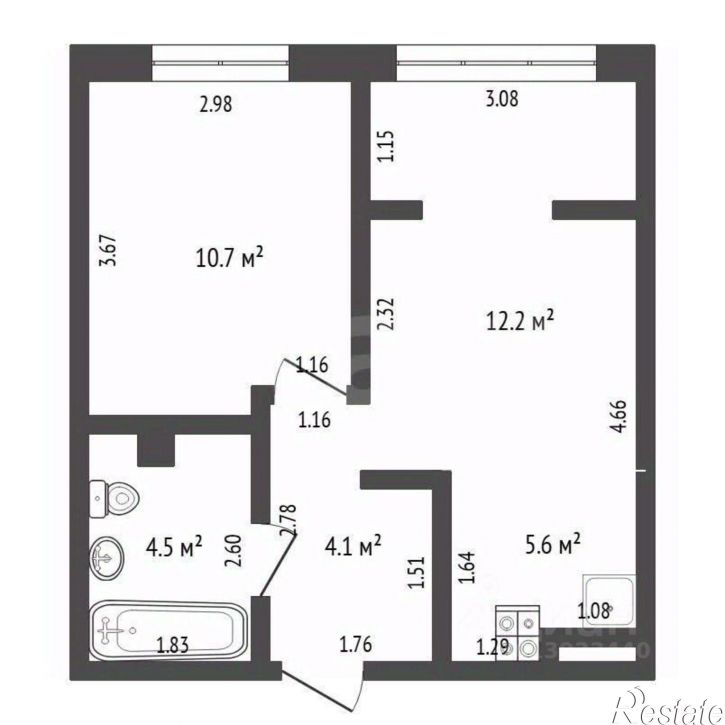 1-комн квартира ул Береговая, 219,  д. 219