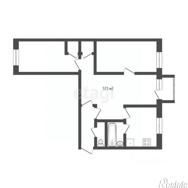 3-комн квартира ул Республики, 171,  д. 171