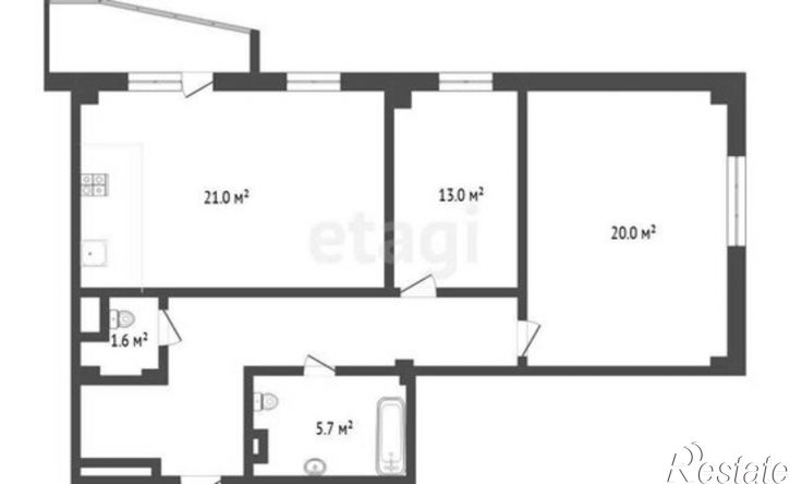 3-комн квартира Заречный пр-д, 39 2,  д. 39 2,  к. 2
